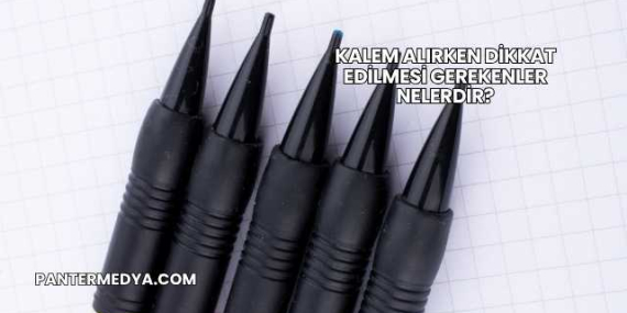 Kalem Alırken Dikkat Edilmesi Gerekenler Nelerdir?